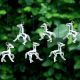 Glass Multicolor Horse Christmas Tree Decoration Ornaments Set of 6 Pcs